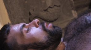 Hairy bear rimmed and fucked deep in his asshole