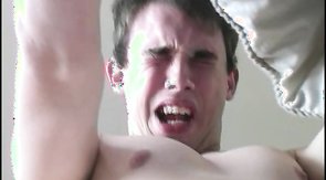 Horny youngster loudly screaming during bareback action