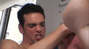 Sweet lover craves to get sperm in his wide mouth