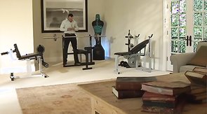 Two bodybuilders are sucking dicks during hardcore workout