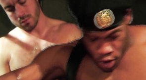 Black and white friends are screwing their horny friend