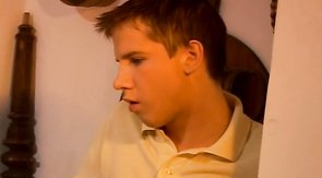 Cute sexy boyfriends are kissing with passion on close-up