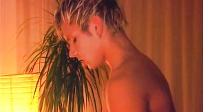 Curly-haired brunette boyfriend is getting a good facial