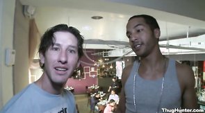 White man shoving his dick in black ass in the clip by Thug Hunter