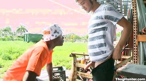 Seductive black and white sex in the clip by Thug Hunter