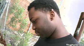 Sexy black male takes white dick in the mouth!