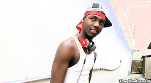 Black boy is giving juicy deep blowjob for a sexy white male