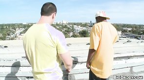 Ghetto dude is trying big white dick for a first time