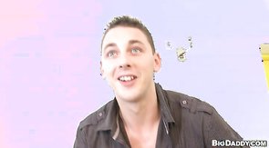 Cock-loving sexy twink is giving a juicy deep blowjob