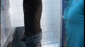 Bathroom is a perfect place for a hot bareback threesome