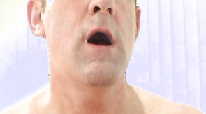 Skillful daddy fucks a nice young man in the doggy style pose