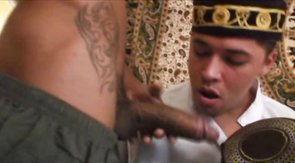 Three Turkish males are relaxing after drinking tea