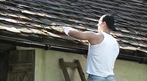 Two males are having sex with each other for a first time