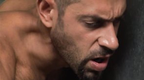 Hardcore daddy is being screwed by a black stick