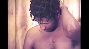 African boyfriend is showing off his massive wiener