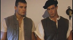 Two lustful lovers are sucking dicks in front their friends