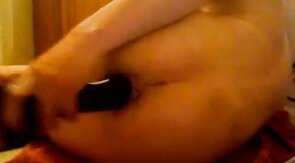 Big-Cock Twink Slams His Ass With A Huge Dildo
