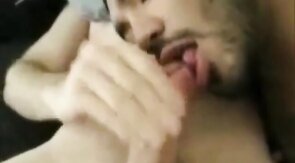 Twink Cock Sucking by Hunk with Perfect Lips