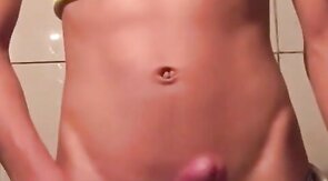 Twink Plays with His Toy on Webcam