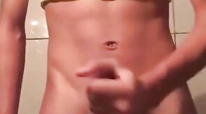 Twink Plays with His Toy on Webcam