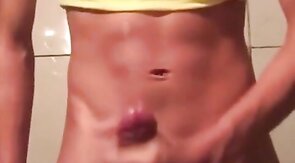 Twink Plays with His Toy on Webcam