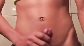 Twink Plays with His Toy on Webcam