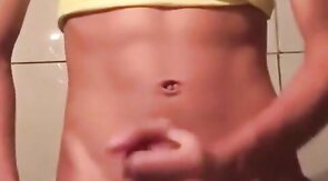 Twink Plays with His Toy on Webcam