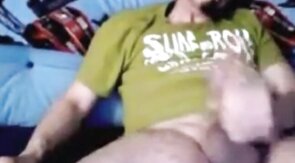 Big Dick Italian Guy Strokes His Huge Cock on Webcam