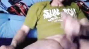 Big Dick Italian Guy Strokes His Huge Cock on Webcam