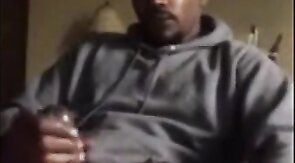 Thick Black Cock Masturbating to a Huge Orgasm