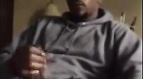 Thick Black Cock Masturbating to a Huge Orgasm