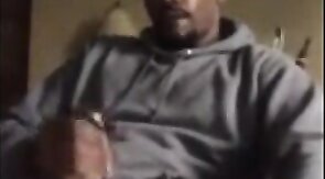 Thick Black Cock Masturbating to a Huge Orgasm