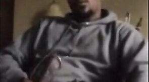 Thick Black Cock Masturbating to a Huge Orgasm
