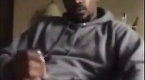 Thick Black Cock Masturbating to a Huge Orgasm