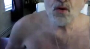 Old Gay Truck Driver Masturbates on Webcam