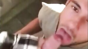 Cute Latin Hunk Sucks Big Cock and Eats Cum