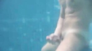 Big-Cock Man Masturbates Outdoors: Underwater Cum Explosion!