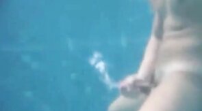 Big-Cock Man Masturbates Outdoors: Underwater Cum Explosion!