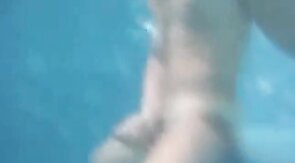Big-Cock Man Masturbates Outdoors: Underwater Cum Explosion!