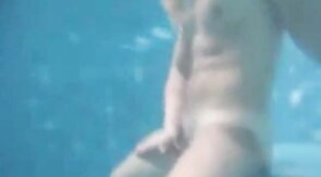 Big-Cock Man Masturbates Outdoors: Underwater Cum Explosion!