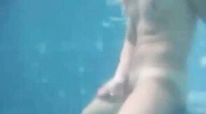 Big-Cock Man Masturbates Outdoors: Underwater Cum Explosion!