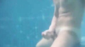 Big-Cock Man Masturbates Outdoors: Underwater Cum Explosion!