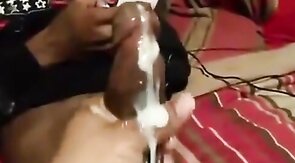 Black Stud Strokes His Massive Cock On Webcam