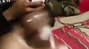 Black Stud Strokes His Massive Cock On Webcam