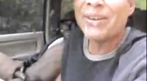 Outdoor Interracial Blowjob with a Big Cock