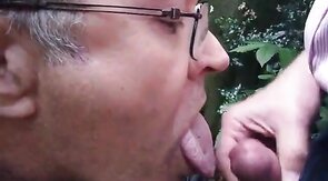 Outdoor Amateur Blowjob for a Cum Slut