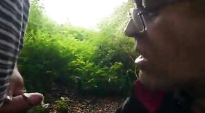 Outdoor Amateur Blowjob for a Cum Slut