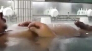 Japanese Sauna Bears Cum Together