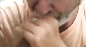 Old Man Receives a Blowjob