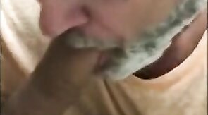 Old Man Receives a Blowjob